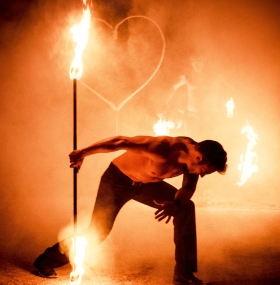 Feuershow Hochzeit Halle